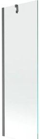 Mexen Next parawan nawannowy 1-skrzydłowy 60 x 150 cm, transparent, gun gray szczotkowany - 895-060-000-00-00-66