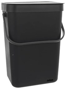 Czarny plastikowy kosz na śmieci 10 l – Orion