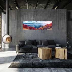 Obraz kolorowego jesiennego krajobrazu (170x50 cm)