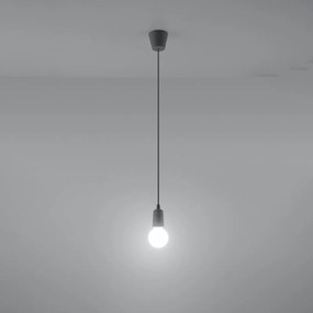 Szara lampa wisząca ø 5 cm Rene – Nice Lamps