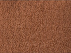 Pomarańczowy rozkładany/ze schowkiem narożnik z materiału bouclé (prawostronny/z szezlongiem) Montaigne – Bobochic Paris