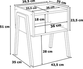 Nowoczesna szafka nocna D4-D52