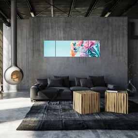 Obraz - Kwiaty w wazonie (170x50 cm)