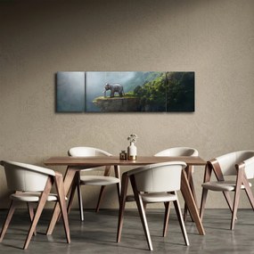 Obraz - Słonie na szczycie Tadż Mahal (170x50 cm)
