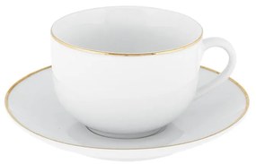 Białe porcelanowe filiżanki zestaw 4 szt. 200 ml Gold Chic – Villa Altachiara