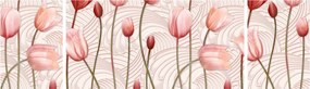 Obraz - Różowe tulipany (170x50 cm)