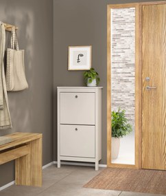 Wąska szafka na buty Madrid z 2 półkami, kaszmir mat