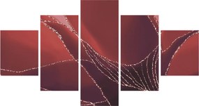 Obraz - Czerwony abstrakcyjny kwiat N⁰2 (125x70 cm)