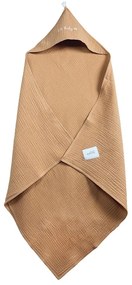 Brązowy muślinowy ręcznik dziecięcy z kapturem 85x85 cm Muslin – Malomi Kids