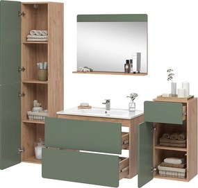 Zestaw mebli łazienkowych goldkraft dąb/zielony 80x46x59.3 izan