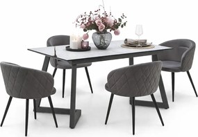 Prostokątny rozkładany stół z 4 krzesłami S1-M53