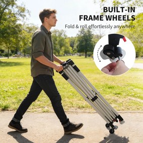 Outsunny Pawilon 3 x 3 m Wodoodporny Stabilny Zimoodporny Składany Pawilon Pop-Up, UV 50+ z Torbą i Workami z Piaskiem | Aosom PL