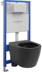 Mexen zestaw podtynkowy WC stelaż Fenix Slim z miską WC Carmen, czarny mat - 6103388XX85