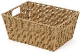 Compactor Ręcznie pleciony kosz ETNA, 31 x 24 x 14 cm, beżowy