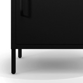 Metalowa szafka nocna Modern Mia, kolor czarny