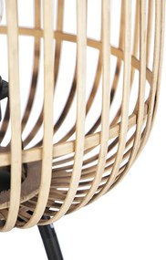 Inteligentna rustykalna lampa podłogowa z rattanu, w tym WiFi A60 - Manila