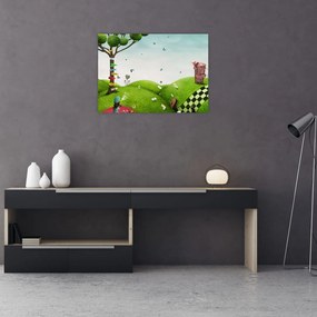 Obraz na szkle wspaniałego krajobrazu (70x50 cm)