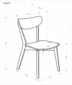 Krzesło z siedziskiem i oparciem ze sklejki Haiti Halmar