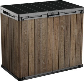 Ciemnobrązowa plastikowa skrzynia ogrodowa Deco – Keter