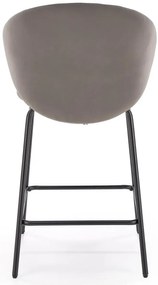 Tapicerowany popielaty hoker A3-Z66