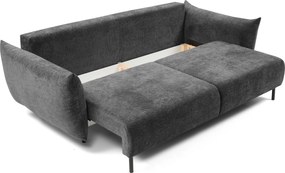 Masseno Sofa UNO z funkcją spania i pojemnikiem na pościel, Rozkładana sofa - Grafitowy, OVER THE HORIZON 97