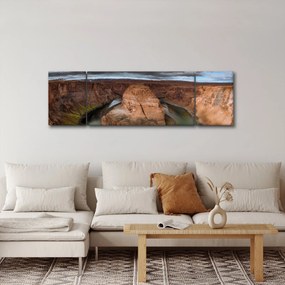 Obraz jeziora na klifie (170x50 cm)
