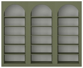 Zestaw 3 regałów z 6 przegródkami - Khaki - CYMORA