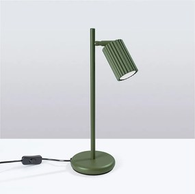 Lampa biurkowa minimalistyczny Gloow, aluminium - 1 źródło światła 4000K - L.14.5 x H.43 cm - zielony oliwkowy