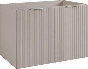 Szafka łazienkowa z drzwiami, Kaszmir + srebrny uchwyt, 80 x 57 x 46 cm