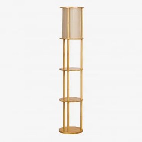 Lampa Stojąca Z Bambusa I Tkaniny Qepis Miel - Sklum