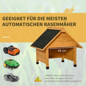 Drewniany Garaż na Kosiarkę Robot Koszący Wiata Ochronna Autonomiczna Kosiarka | Aosom PL