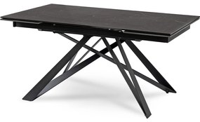 Stół Rozkładany Prostokątny MAXIME 160-240 cm Ceramiczny Czarny Marmur do Jadalni Nowoczesny Loft