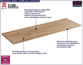 Prostokątny blat łazienkowy  Dąb 120 cmS9-N85