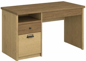 Industrialne biurko z szafką dąb cremona + dąb lefkas R8-D71