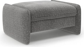 Ciemnoszary podnóżek z tkaniny szenilowej Georgia – Micadoni