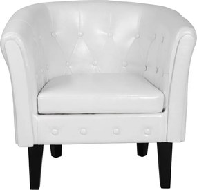 Fotel Chesterfield, 58 x 71 x 70 cm, biały