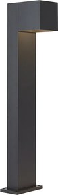 Lampa zewnętrzna czarna 65 cm z LED IP64 ze światłem ściemnianym i solarnym - Charlene