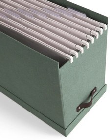 Zielony kartonowy organizer na dokumenty Johan Canvas Paper Laminate – Bigso