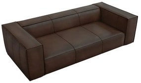 Ciemnobrązowa skórzana sofa 227 cm Madame – Windsor &amp; Co Sofas