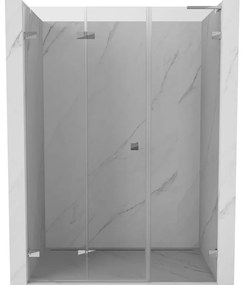 Mexen Lunar-F L drzwi prysznicowe składane lewe 140 cm, transparent, chrom - 836SL-140-050-01-00-L
