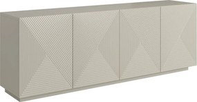 Komoda Asha 200 cm czterodrzwiowa na cokole - kaszmir