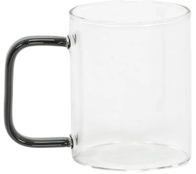 Szklany kubek z barwionym uszkiem, 200 ml