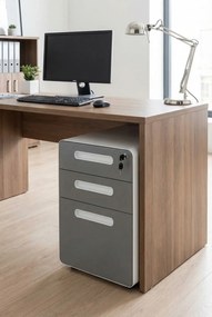 Biało-szary kontenerek z szufladami na klucz Z8-Z28