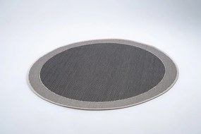 Dywan zewnętrzny Miovani czarny 200 cm x 200 cm koło
