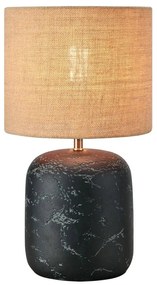 Czarna lampa stołowa z kloszem z juty (wys. 45 cm) Montagna – Markslöjd