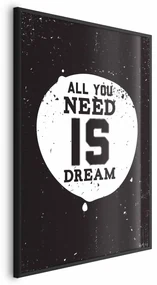 Plakat All you need 60 x 90 cm z ramą czarną bez marginesu ARTGEIST B