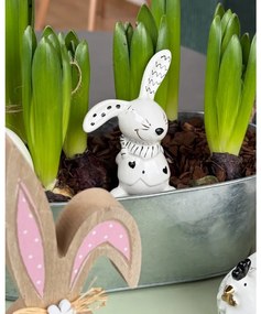 Ceramiczny zajączek BUNNY BACK 10 cm biały