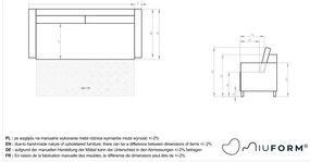 Beżowa rozkładana sofa 207 cm Simon – Miuform