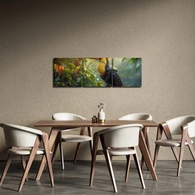 Obraz - Tukan (z zegarem) (90x30 cm)