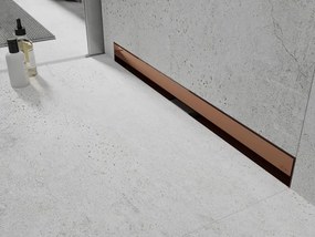 Mexen Flat Wall odpływ liniowy ścienny 2w1 100 cm, różowe złoto - 1630100
